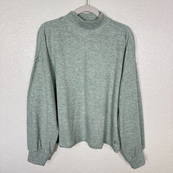 Calme Sweaters - Johnny Was Calme Sweater Women Extra Large Puff Sleeve Cozy Sweatshirt Green XL